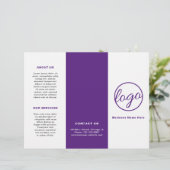 Logo Professionnel Simple Purple Trifold Brochure (Debout devant)