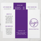 Logo Professionnel Simple Purple Trifold Brochure (Devant / Derrière)