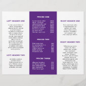 Logo Professionnel Simple Purple Trifold Brochure (Dos)