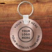 Logo Promotie Roos Gold Sleutelhanger (Achterkant)