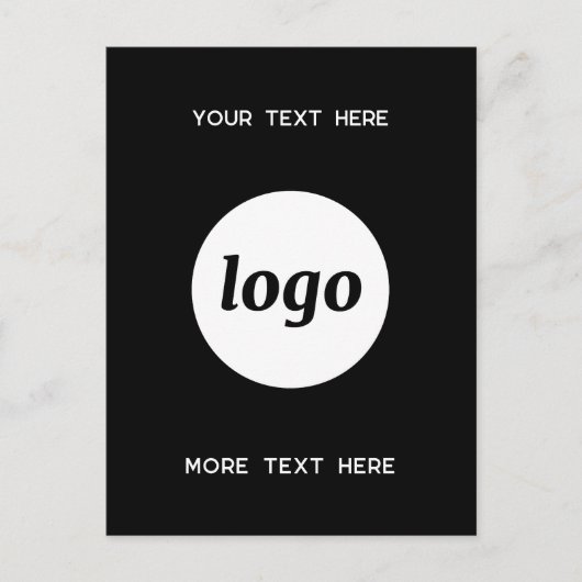 Logo Promotiebedrijf Zwart Briefkaart (Voorkant)