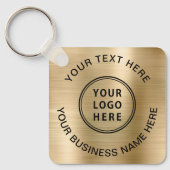 Logo promotiegoud sleutelhanger (Voorkant)