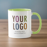 Logo promotionnel de l'entreprise personnalisé à l<br><div class="desc">Personnalisez facilement notre tasse en céramique à deux tons avec votre propre logo et texte personnalisé. Les tasses de logo personnalisées font une impression durable tout en faisant de la publicité pour votre entreprise en tant que tasses promotionnelles et de bureau. Disponible en 11 oz (11 onces) et 15 oz...</div>
