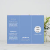 Logo promotionnel moderne Brochure triple bleu (Debout devant)