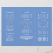Logo promotionnel moderne Brochure triple bleu (Dos)