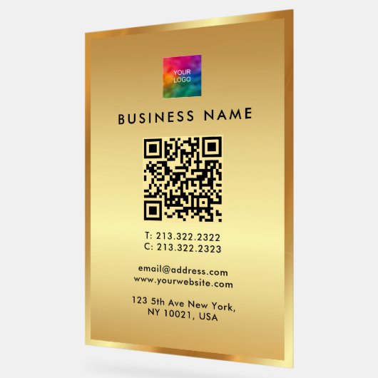 Logo promotionnel QR Code Gold Branding Glamor (Angle)
