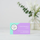 Logo Purple Carte de visite Turquoise (Debout devant)