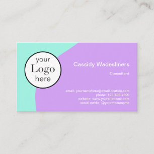 Logo Purple Carte de visite Turquoise