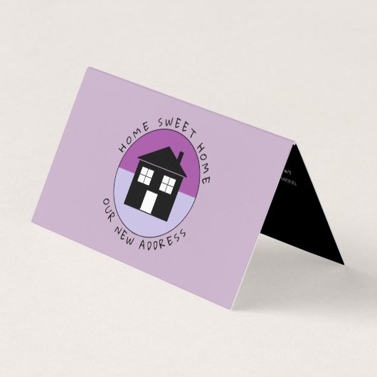 Logo Purple House, Carte de changement d'adresse (Devant)