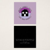 Logo Purple House, Carte de changement d'adresse (Devant & derrière)