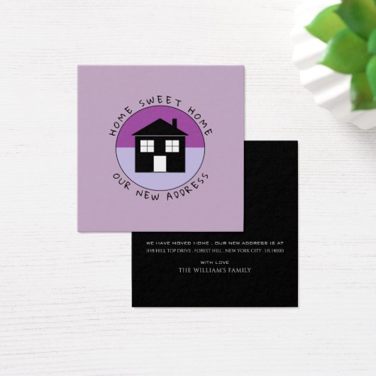 Logo Purple House, Carte de changement d'adresse (Bureau)