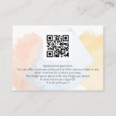 *~* Logo QR. Abstract dank u pastelbranding Informatiekaartje (Achterkant)