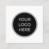 Logo QR-code Aangepast social media vierkant Vierkante Visitekaartje (Achterkant)