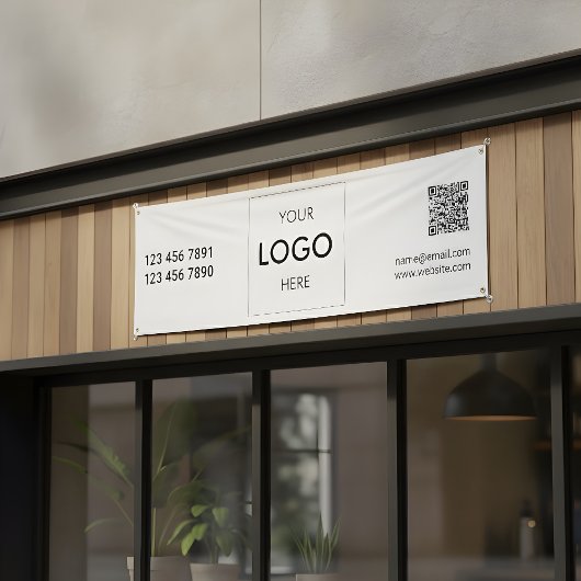 Logo QR Code Bannière moderne
