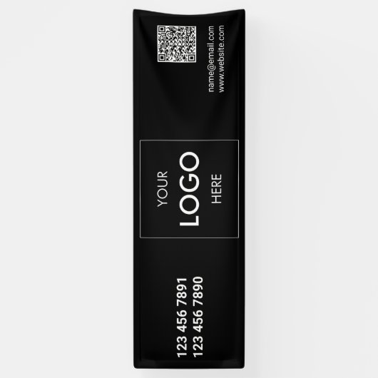 Logo QR Code Bannière moderne (Vertical)