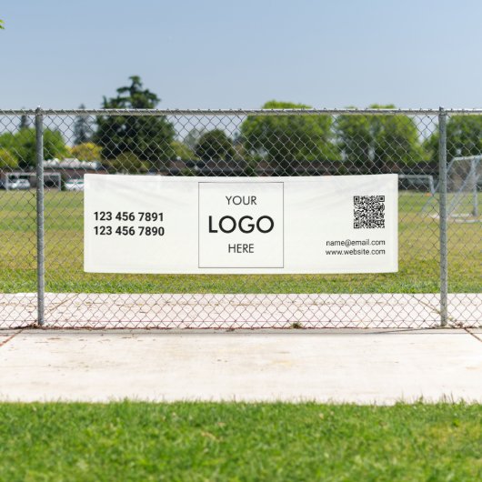 Logo QR Code Bannière moderne (En situation)