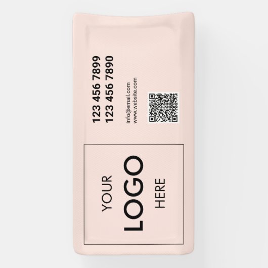 Logo QR Code Bannière professionnelle moderne (Verticale)