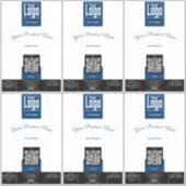 Logo QR Code Bleu Noir Blanc Grand Étiquette de pr (Devant)