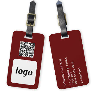 Logo QR-code Bourgogne Zakelijke promotie Bagagelabel