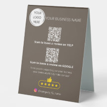 Logo QR code business review GOOGLE en YELP
