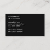 Logo QR Code Carte de visite noir moderne (Dos)
