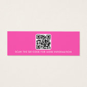 Logo QR code chaud rose goujon d'oreille carte d'a (Dos)