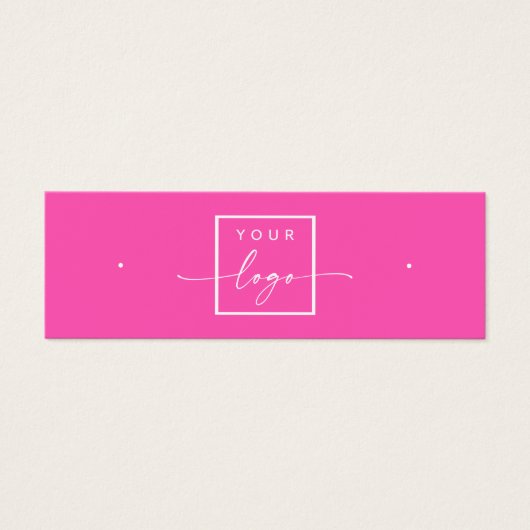 Logo QR code chaud rose goujon d'oreille carte d'a (Devant)