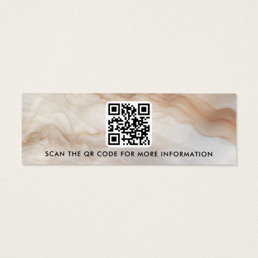 Logo QR code de marbre look stud d'oreille carte d (Dos)