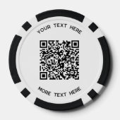 Logo QR-code en Tekst Zakelijke Promotie Poker Chips (Achterkant)