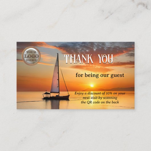 Logo QR Code Foto Dank u Guest House Visitekaartje (Voorkant)