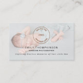 Logo QR Code Fotobedekking Newborn Fotograaf Visitekaartje (Voorkant)