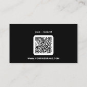 Logo QR Code Générique Design Carte de visite noir (Dos)