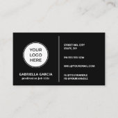 Logo QR Code Générique Design Carte de visite noir (Devant)