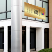 Logo QR Code Goud Outdoor Verticale Promoties Spandoek (Buitenkant Gebouw)