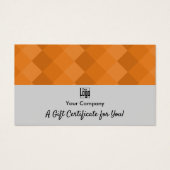 Logo QR Code Grijs Zwart Sinaasappel Cadeaubon Visitekaartje (Voorkant)