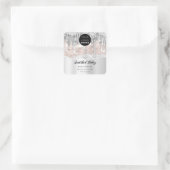 Logo QR-code Hartelijk dank voor het uitlijnen van Vierkante Sticker (Tas)