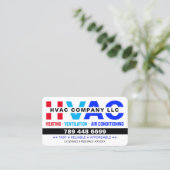 Logo, Qr Code & License - Modern AC Services, HVAC Visitekaartje (Staand voorkant)