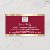 Logo QR CODE Logo Gold Paint Burgundy Visitekaartje (Achterkant)
