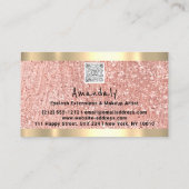 Logo QR CODE Logo Metallic Roos Gold Metallic Visitekaartje (Achterkant)