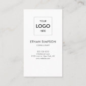 Logo QR Code minimaliste Carte de visite professio (Dos)