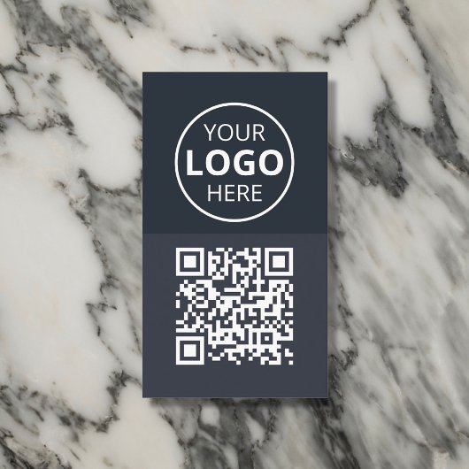 Logo QR Code Minimalistisch Grijs Visitekaartje