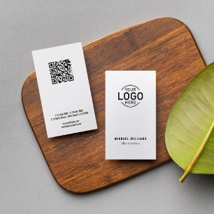 Logo QR-code Minimalistisch Modern Wit Aangepast Visitekaartje