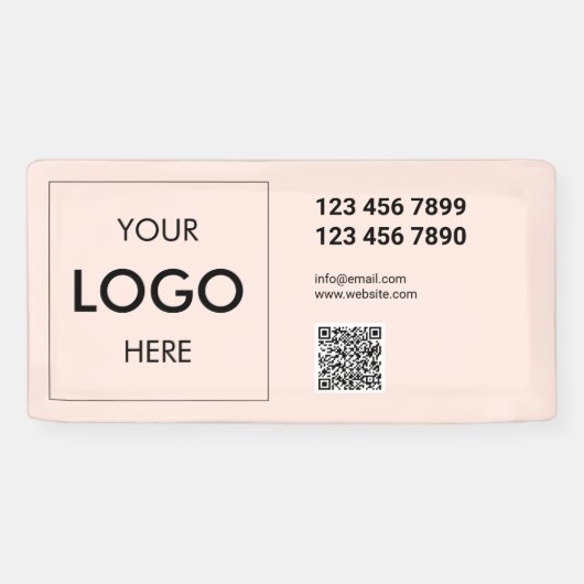 Logo QR-code Moderne professionele banner (Horizontaal)