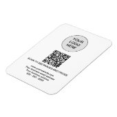 Logo QR Code Moderne Witte Magneet (Linkerzijde)