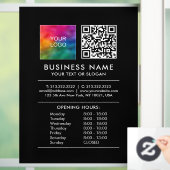 Logo QR-code openingstijden scannen prijslijsten Raamsticker (Huis)