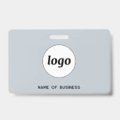Logo QR-code professioneel bedrijf blauw naam Badge (Achterkant)