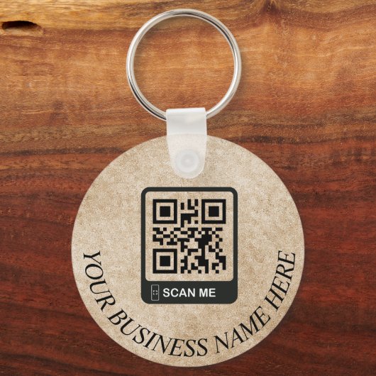 Logo QR-code Promotie Gold Glitter Sleutelhanger (Voorkant)