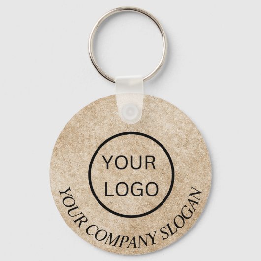 Logo QR-code Promotie Gold Glitter Sleutelhanger (Achterkant)
