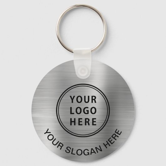 Logo QR-code Promotie Silver Sleutelhanger (Achterkant)
