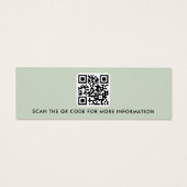 Logo QR-code Sage groene stud oorbel display kaart (Achterkant)